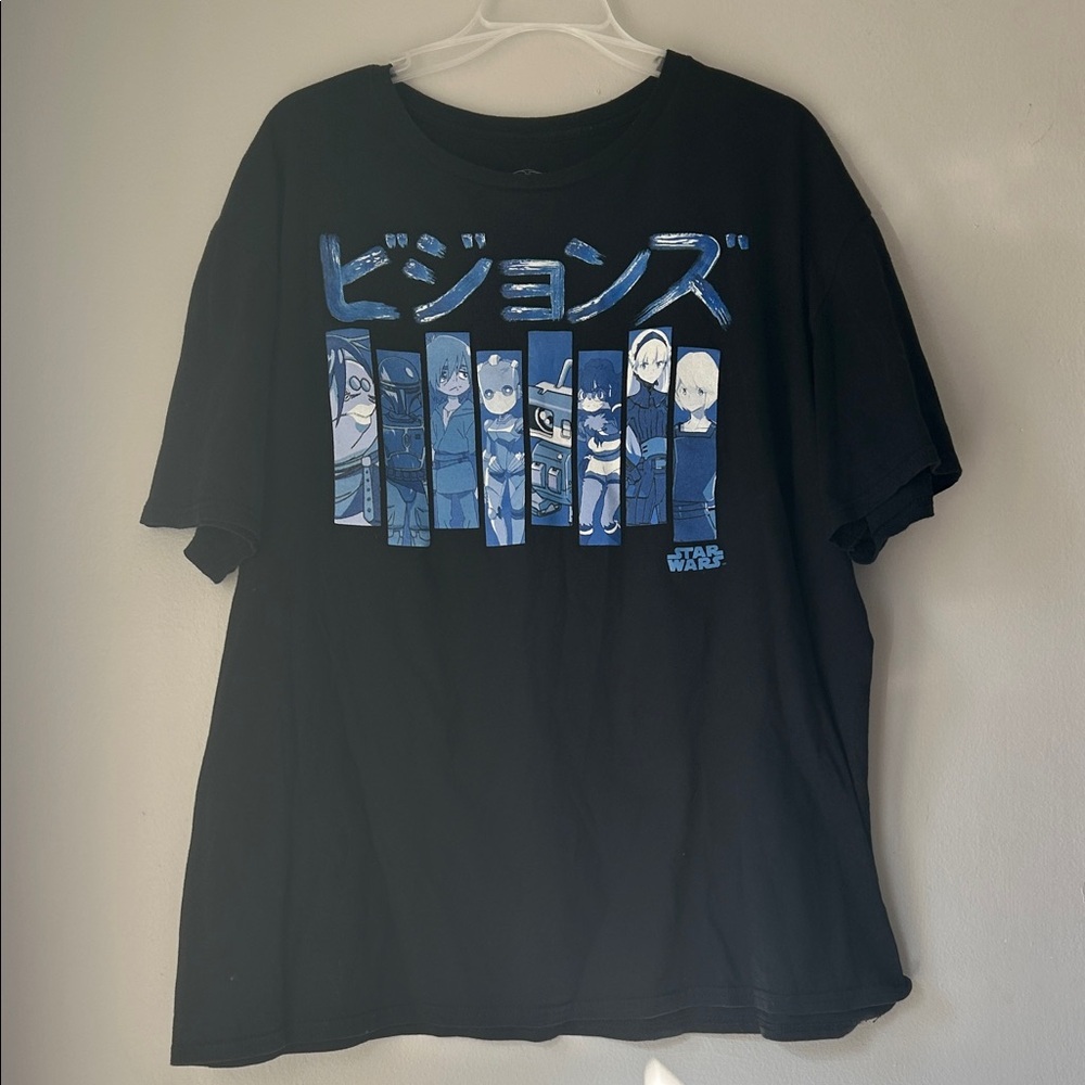 Star Wars Visions Anime Kyoto Funko Pop Men's Black Graphic Tee T Shirt Size XL